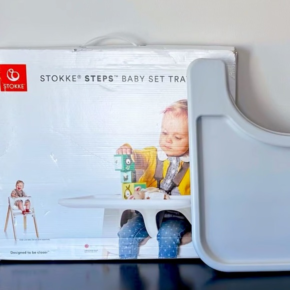 STOKKE 'Steps' Steps High Chair Tray Set in Color-Black New In Box NEVER USED! - Picture 10 of 12